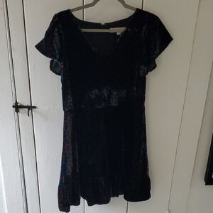LOFT Dark Velvet Mini Dress